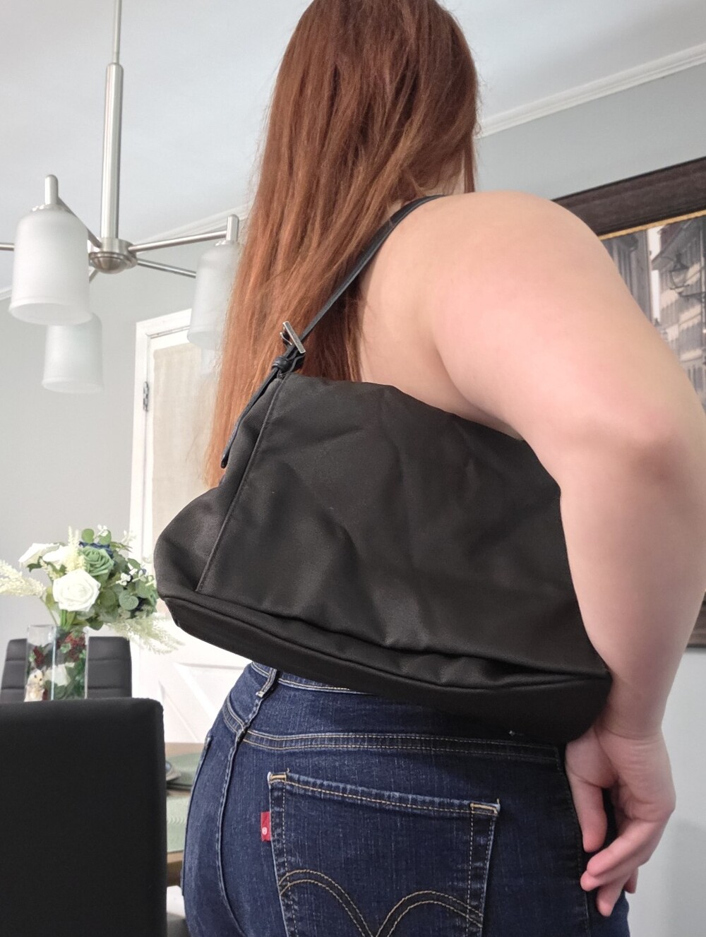 Coach Black Shoulder Bag with Subtle Shine